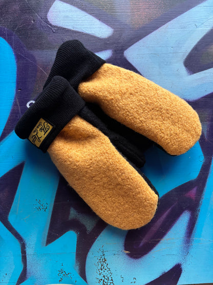 The Local - Midweight Sherpa Mittens,  Classic Script.