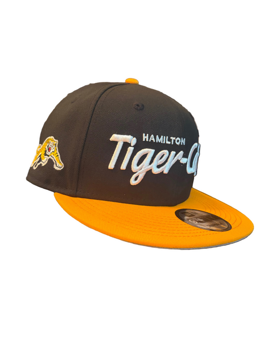 New Era 9Fifty Hamilton Ti-Cats Script Black Gold Snap Back