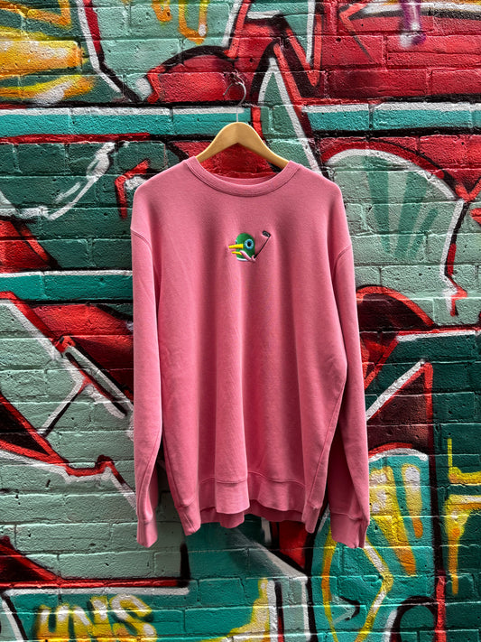 LEWIS MALLARD X LOCAL INVITATIONAL Salmon pink cotton sweater