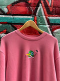 LEWIS MALLARD X LOCAL INVITATIONAL Salmon pink cotton sweater