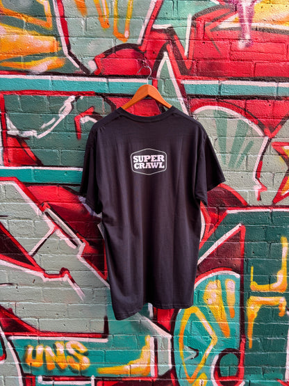 LOCAL INVITATIONAL X SUPERCRAWL Black T-Shirt