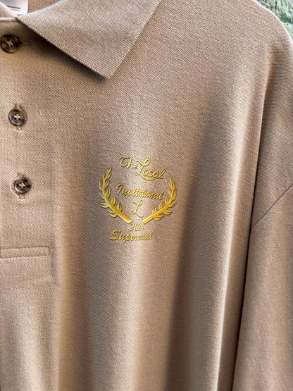 LOCAL INVITATIONAL X SUPERCRAWL Beige Golf Shirt