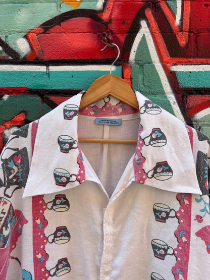 SUGAR TIME TABLE CLOTH COLLARED TOP