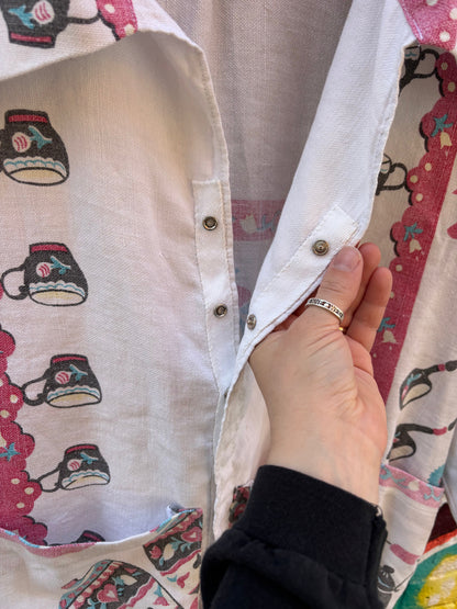 SUGAR TIME TABLE CLOTH COLLARED TOP