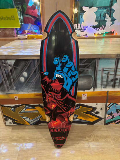 Santa Cruz, Pintail Cruiser Deck , Stranger Things Screaming Hand 9.2"