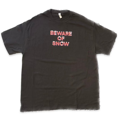 The Local - T Shirt, Beware of Snow Script. BLK