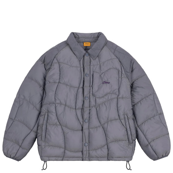 Dime - Jacket, Mid-weight Wave Puffer. Silver Grey – The Local