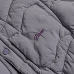 Dime - Jacket, Mid-weight Wave Puffer. Silver Grey