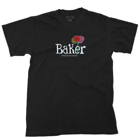 Baker - T-Shirt, Fleurs, Black