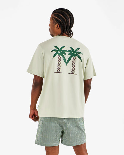 Malbon - BERMUDA PALMS TEE, Green Tint
