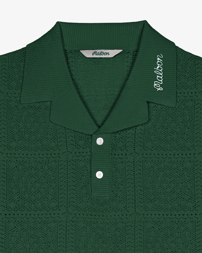 Malbon - RESORT CROCHET POLO, Green