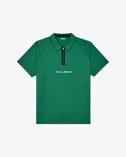 MALBON - PERFORMANCE ZIP RAGLAN POLO