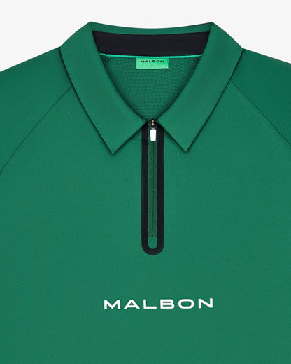 MALBON - PERFORMANCE ZIP RAGLAN POLO
