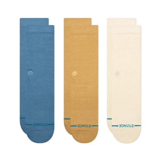 Stance - Socks, Icon 3 Pack. Cream