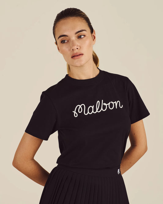 Malbon - COSETTE SCRIPT TEE, Black