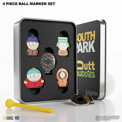 Putt Buddies - Classic South Park - 4 Piece Ball Marker Set w/ hat clip (Stan, Kyle, Kenny, Cartman)
