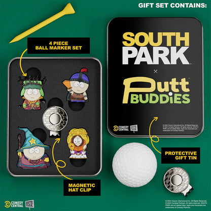 Putt Buddies - Stick of Truth - 4 Piece Ball Marker Set w/ Hat Clip