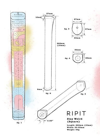 Rip It Grips - Stay Weird Square Face Putter Grip -