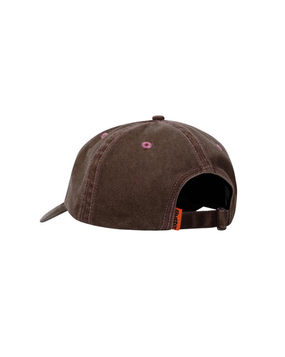 Butter Goods- Rounded Logo 6 Panel Cap, Washed Brown