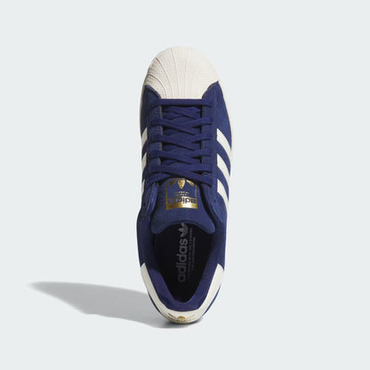 Adidas - SUPERSTAR ADV Shoes, Dark Blue / Chalk White / Gold Metallic