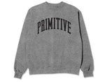 Primitive - Crewneck, Collegiate Arch. Heather Grey.