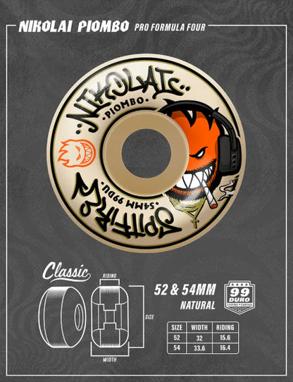 Spitfire F4 99 Nikolai Pro Edition Classic Skateboard Wheels