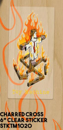 Toy Machine, Charred Cross- Stickers (pre order)