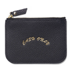 Cash Only Leather Zip Wallet - Black