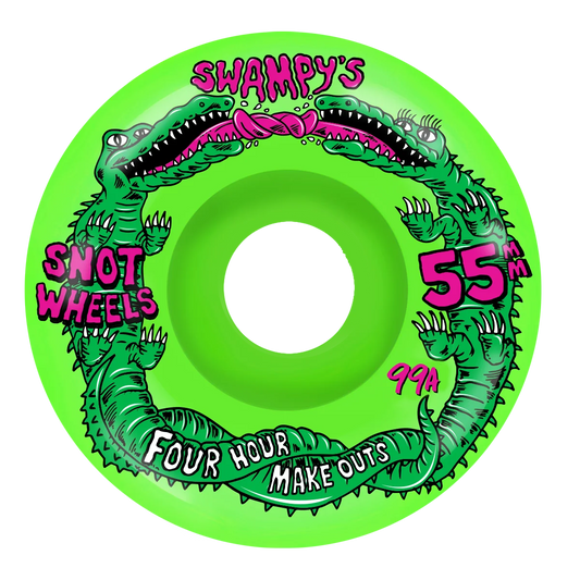SNOT - Swampy Four Hour Conical 55mm 99A Wheels NEON GREEN