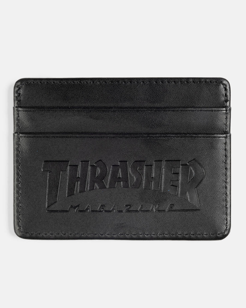 Thrasher - Card Wallet. Black Leather – The Local Skate Shop