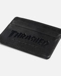 Thrasher - Card Wallet. Black Leather