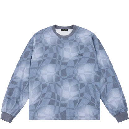 Dime Abstract LS Shirt - Static Blue