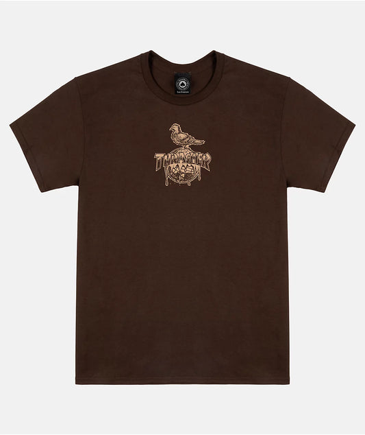 Thrasher Magazine X Antihero - T Shirt, Cover The Earth. Brown