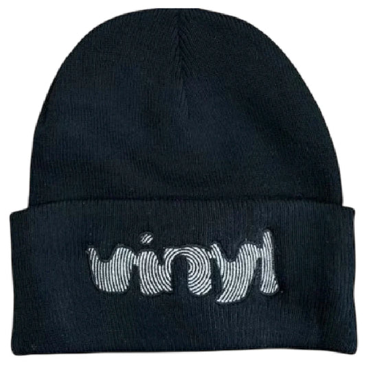 Vinyl Spiral Beanie Black