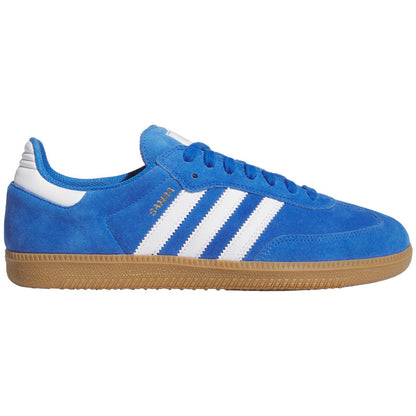 Adidas - Samba ADV Bluebird, White & Gum Skate Shoes