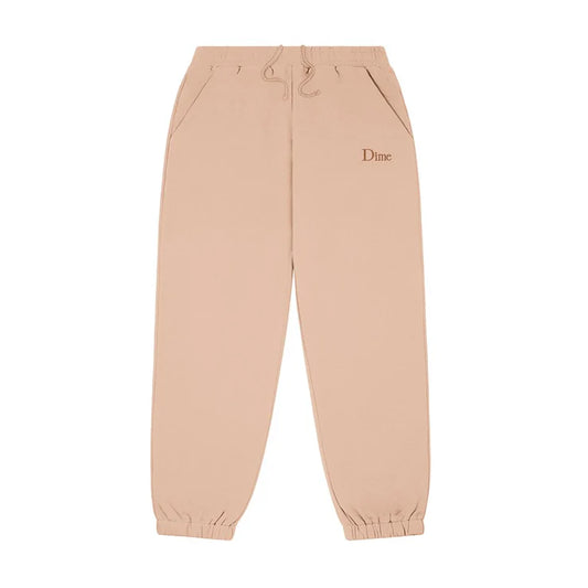 Dime - Sweatpants, Classic Small Logo. Tan