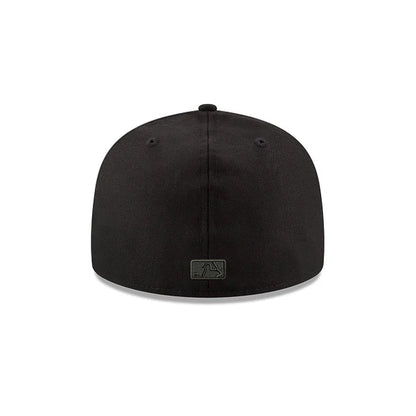 New Era Toronto Blue Jays MLB  Men's Black On Black 59Fifty Red Leaf Fitted Hat