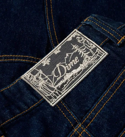 Dime Classic Baggy Denim Pants - Indigo Paneled