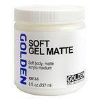 8 oz Soft Gel Matte , Golden , Matte Acrylic Medium