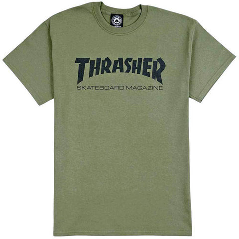 Thrasher - T Shirt, Skate Mag. Green