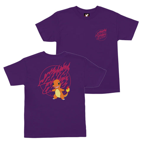 Santa Cruz - Youth T Shirt, x Pokémon, Fire Type 1. PRPL