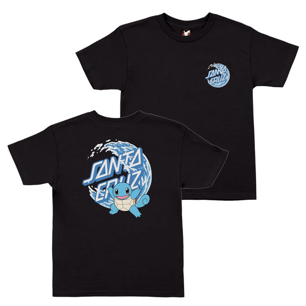 Santa Cruz Youth T Shirt x Pok mon Water Type 1. BLK The