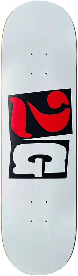 HAMMER 2G White Skateboard Deck 8.5