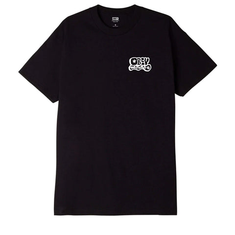 Obey - T Shirt, Records. BLK