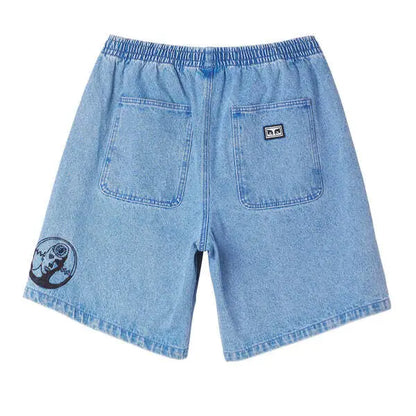 Obey - Shorts, Easy Denim, Noise. Light Indigo
