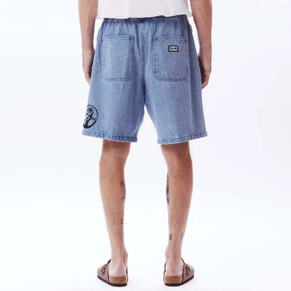 Obey - Shorts, Easy Denim, Noise. Light Indigo