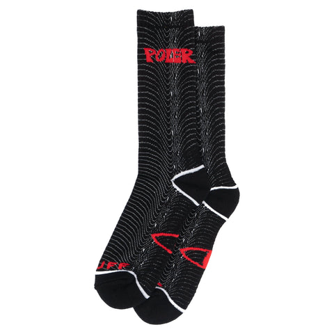 Poler Stuff - Socks, Topo. Black/White