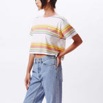 Obey - Cropped T Shirt, June Striped. Womens