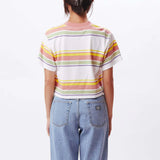 Obey - Cropped T Shirt, June Striped. Womens