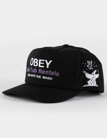Obey - Hat, Magic 5 Panel Snapback. BLK